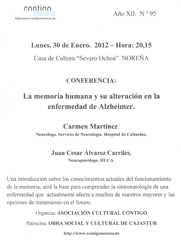 Cartel Conferencia Asociación Contigo